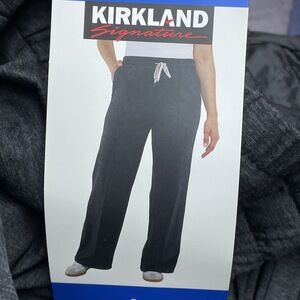 Kirkland Signature Women's L Lightweight Pintuck Pant Black d1137